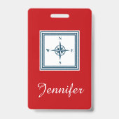 Maritiem thema ontwerp badge (Achterkant)