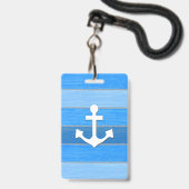 Maritiem thema ontwerp badge (Voorzijde met lanyard)