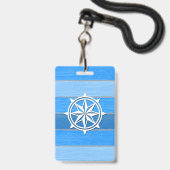 Maritiem thema ontwerp badge (Voorzijde met lanyard)