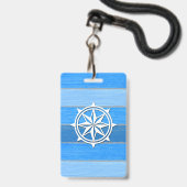 Maritiem thema ontwerp badge (Achterkant met lanyard)