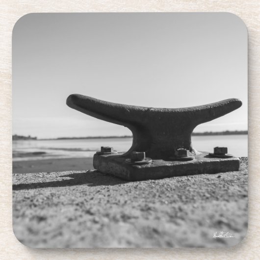 maritiem thema, zwart en wit drankjes onderzetter (Voorkant)