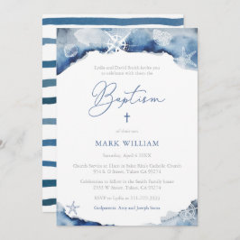 Maritiem Waterverf Jongen Baptisme Partij Kaart