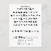 Maritiem - Zazzle Font Sampler Sheet met Gids Briefkaart (Voorkant)