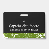 Maritieme Anker Pro Damast Badge (Achterkant)