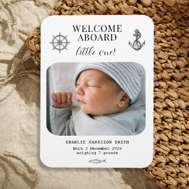 Maritieme baby aankondiging magneet