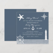 Maritieme baby shower uitnodiging (Voorkant / Achterkant)