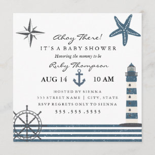 Maritieme babyshower uitnodiging