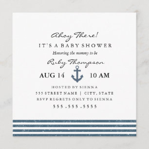 Maritieme babyshower uitnodiging
