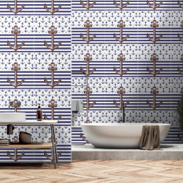 Maritieme Badkamer Behang
