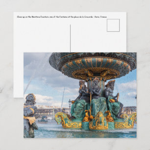 Maritieme fontein ter place de la Concorde - Parij Briefkaart