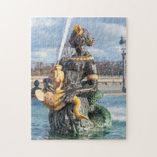 Maritieme fontein ter place de la Concorde - Parij Legpuzzel (Verticaal)
