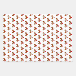 Maritieme Kerstman Kreeft Inpakpapier Vel