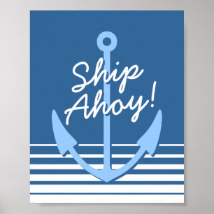 Maritieme kinderkamer decoratie Babyblauwe anker