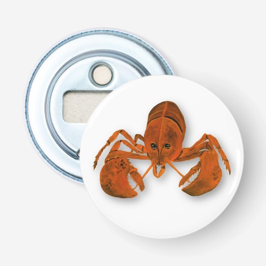 Maritieme Kreeft Button Flesopener (Voorkant)