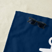 Maritieme Marine Anker Aangepaste Naam van Bruidsm Strandlaken (In situ)