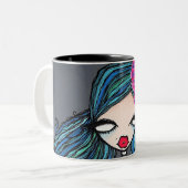 "Maritieme" Mok, zwart Tweekleurige Koffiemok (Voorkant links)