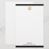 Maritieme print aangepaste briefpapier (Voorkant / Achterkant)