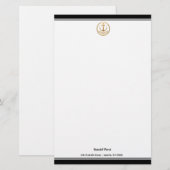 Maritieme print aangepaste briefpapierpapier briefpapier (Voorkant / Achterkant)
