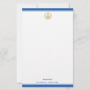 Maritieme print aangepaste kantoorartikelen papier