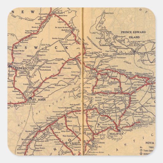 Maritieme provincies 2 vierkante sticker (Voorkant)