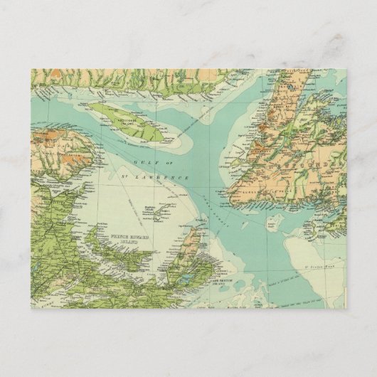 Maritieme provincies en Newfoundland Briefkaart (Voorkant)