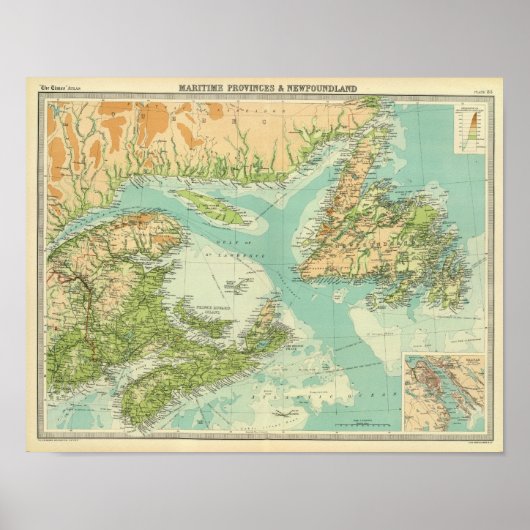 Maritieme provincies en Newfoundland Poster (Voorkant)