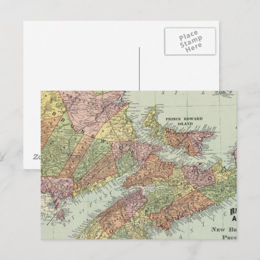 Maritieme provincies van Canada Briefkaart (Voorkant / Achterkant)