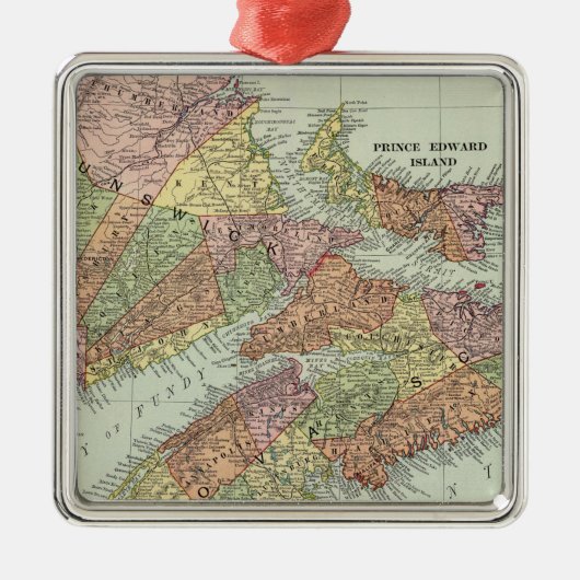 Maritieme provincies van Canada Metalen Ornament (Voorkant)