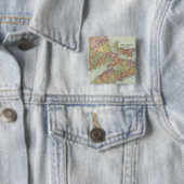 Maritieme provincies van Canada Vierkante Button 5,1 Cm (In situ)