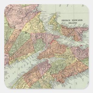 Maritieme provincies van Canada Vierkante Sticker