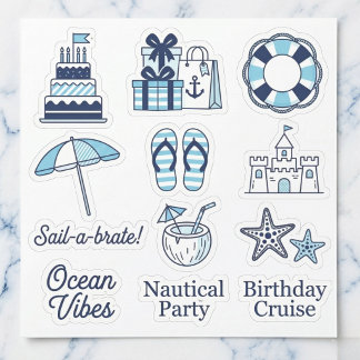 Maritieme "Sail-a-brate" stickerpakket Sticker