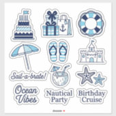Maritieme "Sail-a-brate" stickerpakket Sticker (Vel)