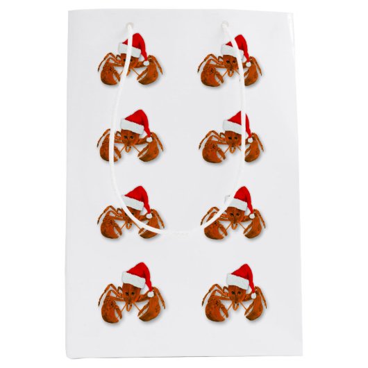 Maritieme Santa Clause Kreeft Medium Cadeauzakje (Voorkant)