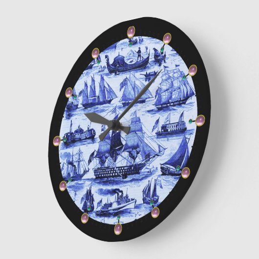 MARITIEME,  SCHEPEN, ZEEVAARTUIGEN, marineblauw Grote Klok (Hoek)