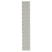 Maritieme Seashells-Patterned Table Runner Nautica Lange Tafelloper (Voorkant)