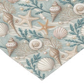 Maritieme Seashells-Patterned Table Runner Nautica Lange Tafelloper (Hoek)