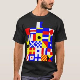 Maritieme seinvlaggen alfabet A–Z ontwerp T-shirt