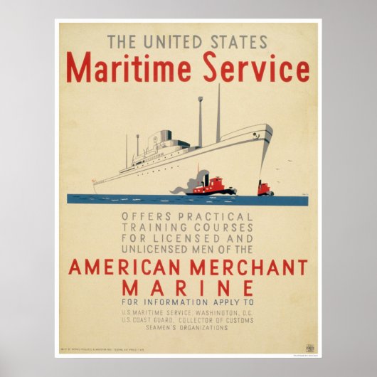 Maritieme service - Groot schip met sleepboten - W Poster (Voorkant)