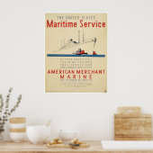 Maritieme service - Groot schip met sleepboten - W Poster (Keuken)