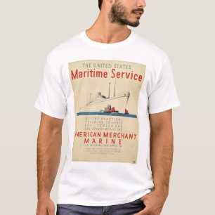 Maritieme service - Groot schip met sleepboten - W T-shirt