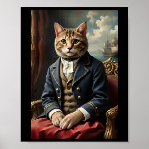 Maritieme Sticker van de miauw Poster