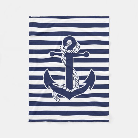Maritieme Thema Geschenken Fleece Deken Met Anker (Voorkant)