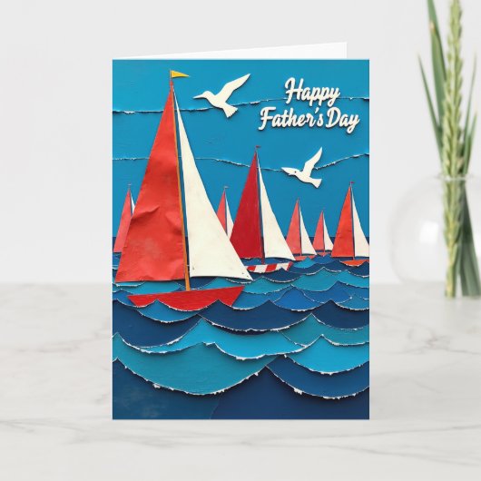 Maritieme Vaderdag Collagekaart Kaart (Voorkant)