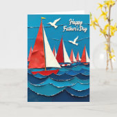 Maritieme Vaderdag Collagekaart Kaart (Gele Bloem)