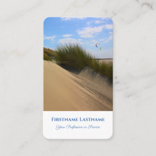 Maritieme vakantie tour zand duin reisagent stijl visitekaartje