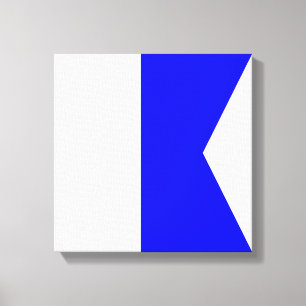 Maritieme vlag A — Alpha Canvas Afdruk