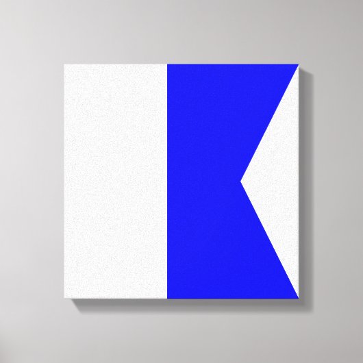 Maritieme vlag A — Alpha Canvas Afdruk (Voorkant)