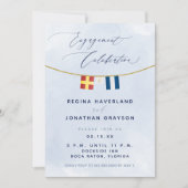 Maritieme vlag Initialen Nautische Ingagement Part Kaart (Voorkant)