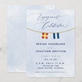 Maritieme vlag Initialen Nautische Ingagement Part Kaart (Voorkant / Achterkant)