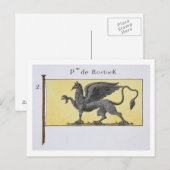 Maritieme vlag met Griffin Emblem die de Rost aand Briefkaart (Voorkant / Achterkant)